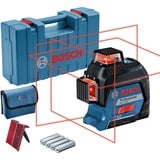Bosch GLL 3-80 Professional Livella lineare 30 m 630 - 650 nm (< 10 mW), Attraversare la linea laser blu/Nero, 30 m, 0,3 mm/m, 4°, 120 m, 630 nm, Orizzontale/Verticale