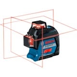 Bosch GLL 3-80 Professional Livella lineare 30 m 630 - 650 nm (< 10 mW), Attraversare la linea laser blu/Nero, 30 m, 0,3 mm/m, 4°, 120 m, 630 nm, Orizzontale/Verticale