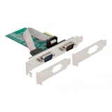 DeLOCK Scheda PCIe x1 a 2x Seriale RS-232, Scheda di interfaccia 
