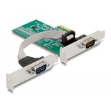 DeLOCK Scheda PCIe x1 a 2x Seriale RS-232, Scheda di interfaccia 