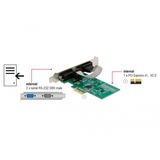 DeLOCK Scheda PCIe x1 a 2x Seriale RS-232, Scheda di interfaccia 