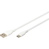 Digitus Cavo di collegamento in silicone USB 2.0 USB-A > USB-C bianco