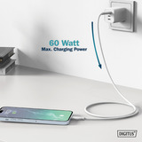 Digitus Cavo di collegamento in silicone USB 2.0 USB-A > USB-C bianco