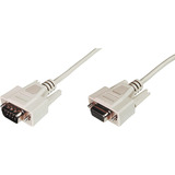 Digitus Cavo di prolunga per trasferimento dati seriale, D-Sub9 (spina) > D-Sub9 (presa) beige