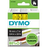 Dymo D1 - Standard Etichette - Nero su giallo - 19mm x 7m, Nastro di scrittura Nero su giallo, Poliestere, Belgio, -18 - 90 °C, DYMO, LabelManager, LabelWriter 450 DUO
