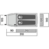 Easy Camp Tenda tunnel Hemsedal 2 verde oliva