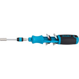 Hazet Cacciavite a cricchetto con punte 811R-4, Set di bit blu/Nero