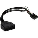 Inter-Tech 88885217 cavo USB 0,15 m Nero, Adattatore Nero, 0,15 m, Nero