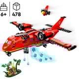 LEGO City Aereo antincendio, Giochi di costruzione Set da costruzione, 6 anno/i, Plastica, 478 pz, 894 g