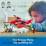 LEGO City Aereo antincendio, Giochi di costruzione Set da costruzione, 6 anno/i, Plastica, 478 pz, 894 g
