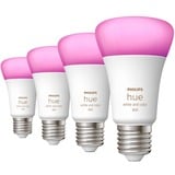 Philips Hue A60 - lampadina connessa E27 - 800 (confezione da 4), Lampada a LED Philips Hue White and Color ambiance A60 - lampadina connessa E27 - 800 (confezione da 4), Lampadina intelligente, Bluetooth, Bianco, LED, E27, A60