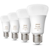 Philips Hue Philips Hue White and Color Ambiance 4 Lampadine Smart E27 60 W Philips Hue White and Color ambiance 4 Lampadine Smart E27 60 W, Lampadina intelligente, Bianco, Bluetooth/Zigbee, LED, E27, 2000 K