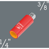 Wera 781 VDE A/B - Pezzo di collegamento 1/4", Adattatore chiave combinata  rosso