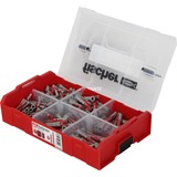fischer FixTainer - DUOPOWER 541105, Tassello grigio chiaro/Rosso