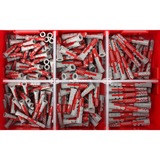 fischer FixTainer - DUOPOWER 541105, Tassello grigio chiaro/Rosso