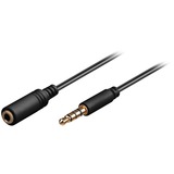 goobay 0.5m 3.5mm cavo audio 0,5 m Nero Nero, 3.5mm, Maschio, 3.5mm, Femmina, 0,5 m, Nero