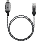 goobay Cavo adattatore Ethernet USB-C 3.2 Gen2 > RJ-45, Slim Nero/grigio