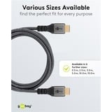 goobay Plus Cavo HDMI ad alta velocità con Ethernet, 4K @ 60Hz grigio