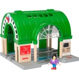BRIO 33649 parte e accessorio di modellino in scala Stazione ferroviaria verde/grigio, 0,3 anno/i, Batterie richieste, Multicolore