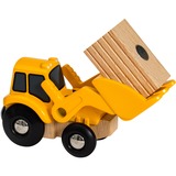 BRIO 7312350334364 veicolo giocattolo giallo, Pala caricatrice, Interno/esterno, 3 anno/i, Legno, Beige, Giallo