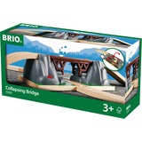 BRIO Ponte pericolante marrone/grigio, Traccia, Ragazzo/Ragazza, 3 anno/i, Marrone, Verde, Grigio