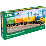 BRIO Three-Wagon Cargo Train veicolo giocattolo Treno, 3 anno/i, Plastica, Legno, Multicolore