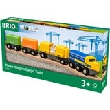 BRIO Three-Wagon Cargo Train veicolo giocattolo Treno, 3 anno/i, Plastica, Legno, Multicolore