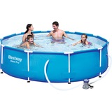 Bestway Steel Pro Piscina con bordi rotonda 4678L Blu fuori terra blu, 4678 L, Piscina con bordi, Blu, 20,9 kg