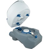 Campingaz 2000030582 Bagno Un unico pezzo Rotondo Pavimento, Servizi igienici bianco/grigio, Grigio, Bianco, Acrilonitrile butadiene stirene (ABS), Polietilene, Polipropilene (PP), Acciaio inossidabile, 380 mm, 570 mm, 440 mm, 4,4 kg