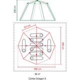 Coleman Cortes Octagon 8 8 persona(e) Tenda a cupola/Igloo Nero, Blu, Grigio blu/Grigio chiaro, 8 persona(e), 8 persona(e), Struttura rigida, 2 m, 2 m, Telo per suolo staccabile