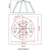 Coleman Cortes Octagon 8 Blackout, Tenda verde scuro