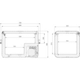 Dometic CFX3 55 borsa frigo 48 L Elettrico Nero, Argento grigio scuro/Grigio chiaro, Nero, Argento, Plastica, Poliuretano (PU), LCD, 48 L, R134a