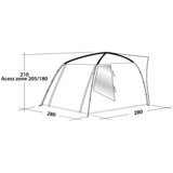 Easy Camp Fairfields Visiera parasole Verde, Bianco grigio, Visiera parasole, Verde, Bianco, Vetroresina, Poliestere, 1 porta/porte, 3 m