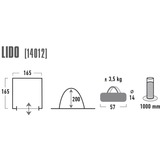 High Peak 14012, Tenda grigio chiaro/Blu
