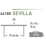 High Peak 44180 tavolo da camping Alluminio Alluminio, Alluminio, 2,5 kg, Regolazione altezza