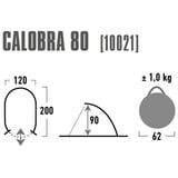 High Peak Calobra 80 Grigio Tenda a cupola/Igloo alluminio/grigio, Campeggio, Tenda a cupola/Igloo, 1 kg, Grigio