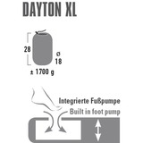 High Peak DAYTON XL Materasso singolo Nero antracite, Materasso singolo, Rettangolo, Pompa ad aria integrata