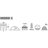High Peak Monodome XL, Tenda Nero