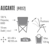 High Peak Sedia da campeggio Alicante grigio