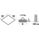 High Peak Tarp 1, tenda da sole grigio