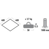 High Peak Tarp 2, tenda da sole grigio