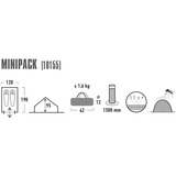 High Peak Tenda da campeggio Minipack 2P blu/grigio