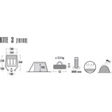 High Peak Tenda tunnel Kite 3 verde/Rosso