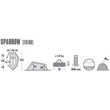 High Peak Tenda tunnel Sparrow 2P verde/Rosso