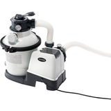 Intex 26644 accessorio per piscina Pompa per filtrare la sabbia, Filtro acqua grigio scuro/grigio, Pompa per filtrare la sabbia, Nero, Bianco, Piscina fuori terra, Valvola a 6 vie, AC, 220 - 240 V