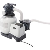 Intex 26646 accessorio per piscina Pompa per filtrare la sabbia, Filtro acqua grigio scuro/grigio, Pompa per filtrare la sabbia, Nero, Bianco, Piscina fuori terra, Valvola a 6 vie, AC, 220 - 240 V