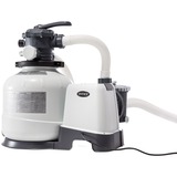 Intex 26648 accessorio per piscina Pompa per filtrare la sabbia, Filtro acqua grigio scuro/grigio, Pompa per filtrare la sabbia, Nero, Bianco, Piscina fuori terra, Valvola a 6 vie, AC, 220 - 240 V