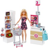 Mattel Barbie- Bambola, Supermercato, Carrello Funzionante e Tanti Accessori, FRP01 Mattel Games - Bambola, Supermercato, Carrello Funzionante e Tanti Accessori, FRP01, Bambola alla moda, Femmina, 3 anno/i, Ragazza, 30 mm, Multicolore