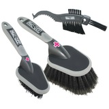 Muc-Off 3x Premium Brush Kit Strumento di pulizia Nero, Strumento di pulizia, Bicycle brush kit, Universale, Nero, 3 pezzo(i)