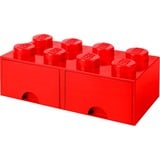 Room Copenhagen 8-Stud Storage Brick 2 DrawersRed Scatola porta giocattoli Libera installazione Rosso, Scatola di immagazzinaggio rosso, Scatola porta giocattoli, Rosso, Libera installazione, Monocromatico, Rettangolare, Polipropilene (PP)